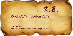 Kuchár Bodomér névjegykártya